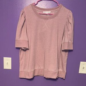 Jane and Delancey Mauve Short Sleeve Top